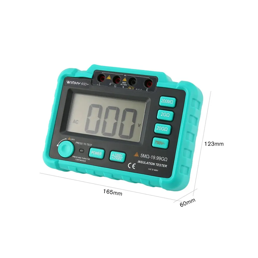 WINHY 60D + цифровой тестер сопротивления изоляции заземления метров мегометр