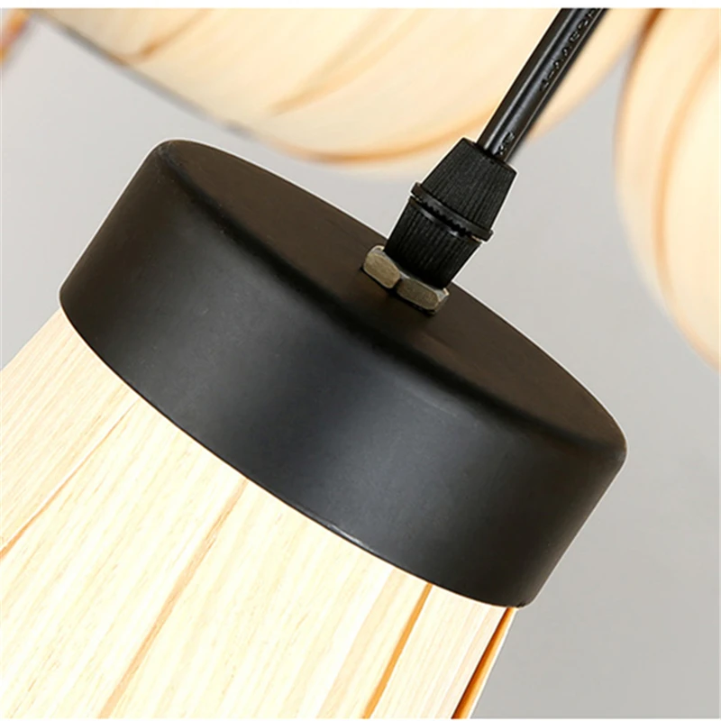 Comprare Vintage Luce Del Pendente Del LED Lampada A Sospensione Lampada In Legno In Legno Di Quercia Retro Lampada E27 Bar Loft Paese Asiatico Giapponese Cinese Stile