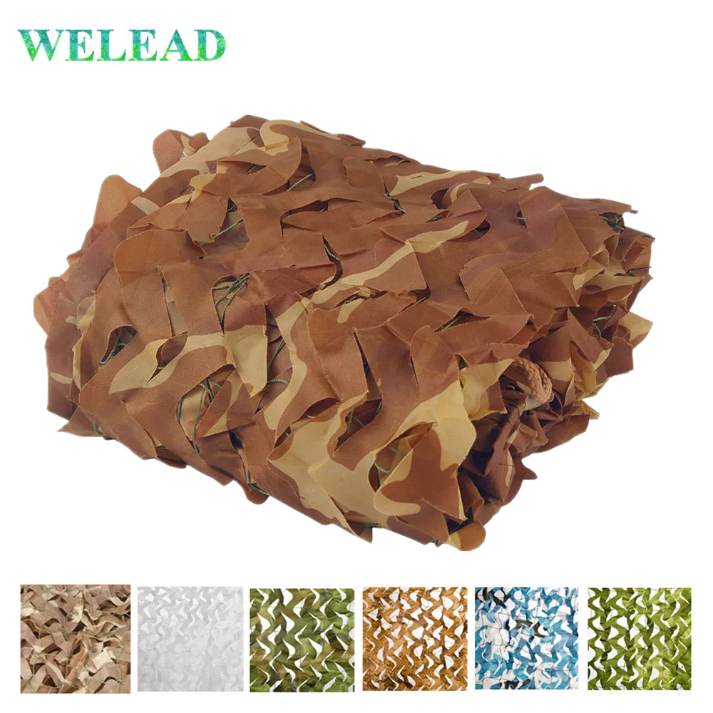 

WELEAD 1,5x6 м усиленная камуфляжная сетка с сеткой для Садовая Беседка Декор охотничья Солнцезащитная сетка армейская охота на Камо вуаль