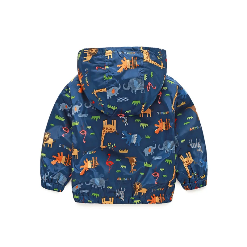 2019 Hot Sale Autumn children coat Boy girl cotton cartoon animals hoodies Fashion Long Sleeve Print baby clothes zipper Jackets | Детская