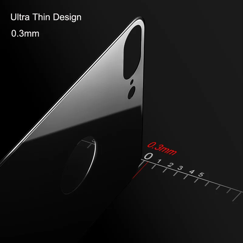 Esobest 3D Изогнутые полный охват назад стекло пленка для iphone 8 Защита экрана сзади