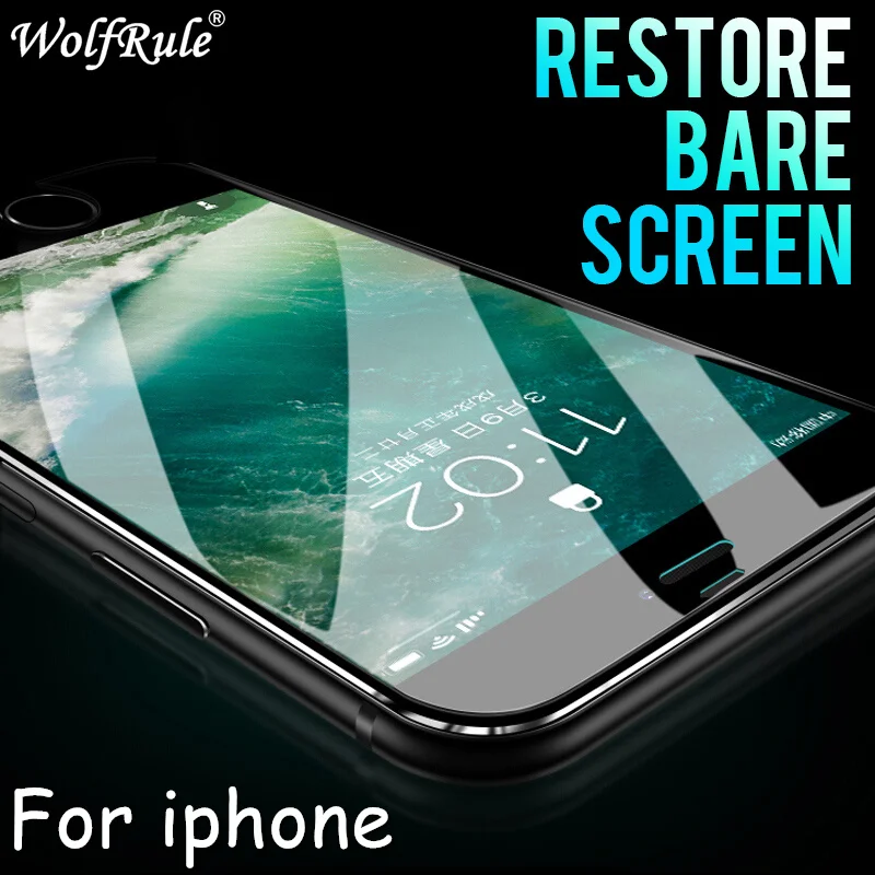 Закаленное стекло с полным покрытием для iphone 8 7 X Plus 3D изогнутыми краями Защита