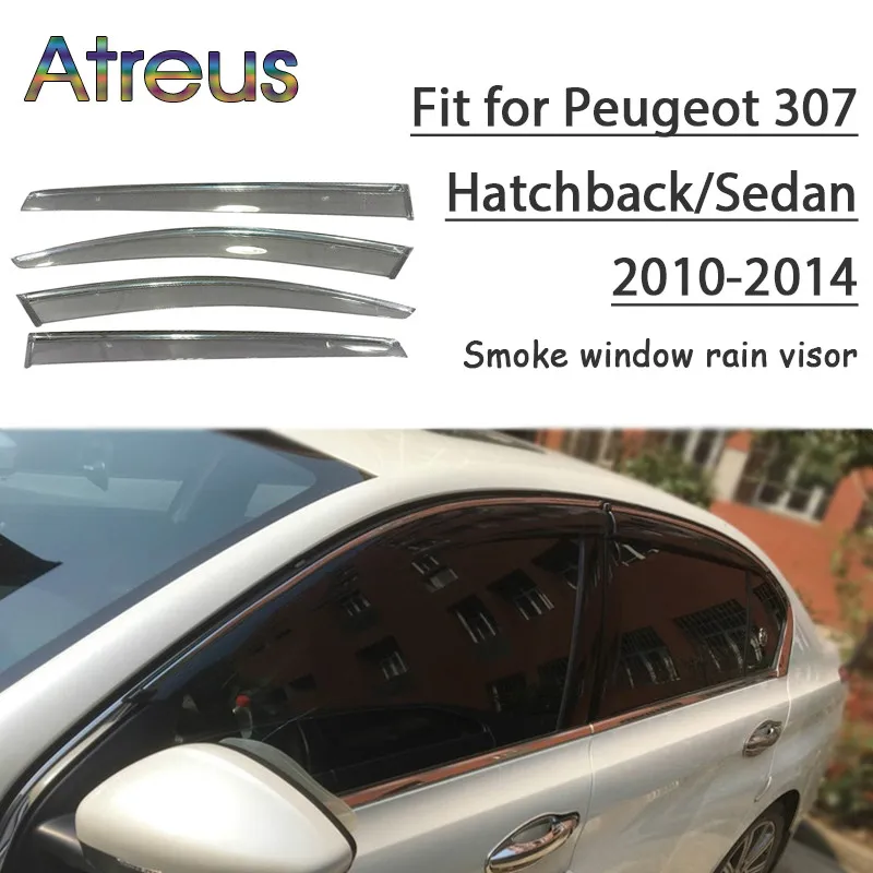 

Atreus 1 комплект ABS дождевой дым окно козырек автомобильный дефлектор для защиты от ветра для Peugeot 307 хэтчбек/седан 2010 2011 2012 2013 2014 Аксессуары