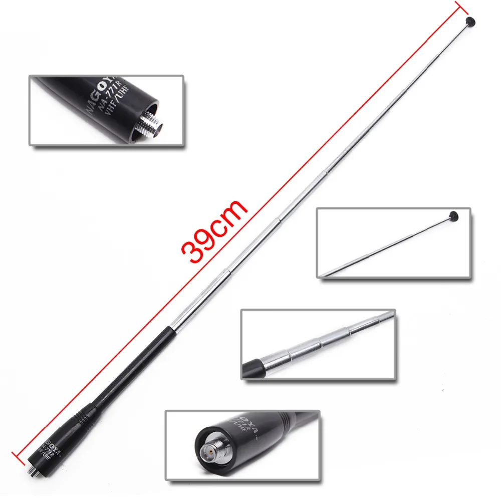 NAGOYA NA 771R телескопическая SMA Женская VHF/UHF двухдиапазонная антенна для Baofeng UV 5R 82 9R