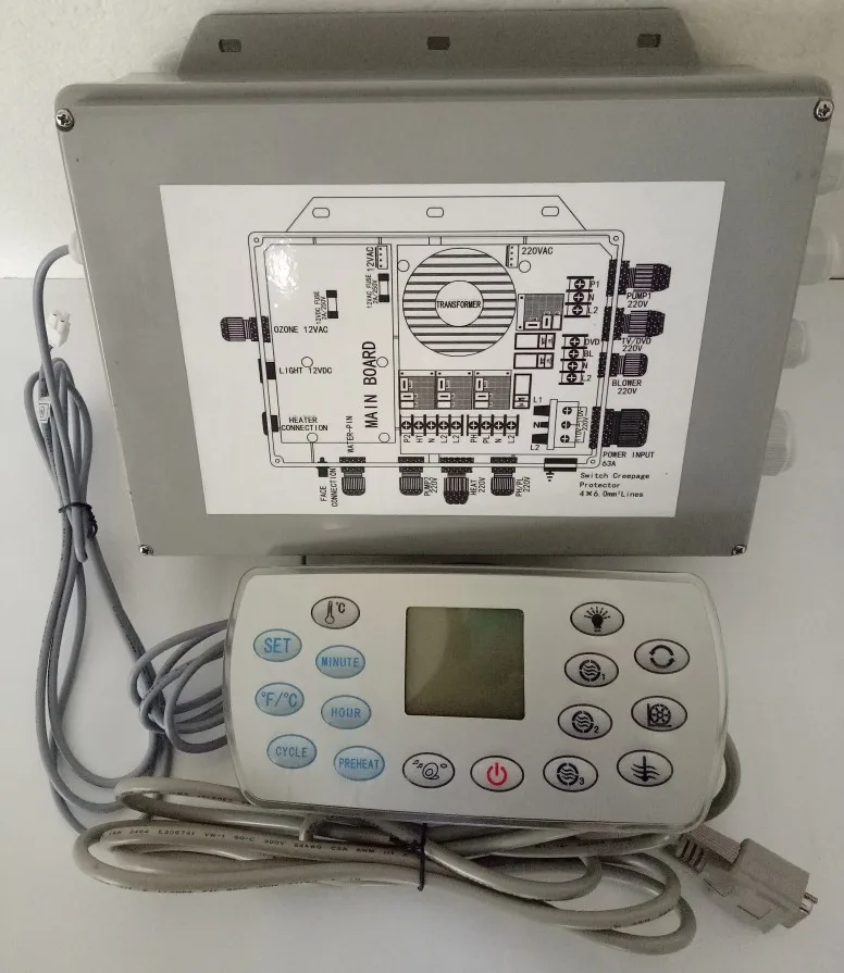 Ethink набор контроллеров для гидромассажной ванны + панель спа 2 насоса ET H3000 12VDC