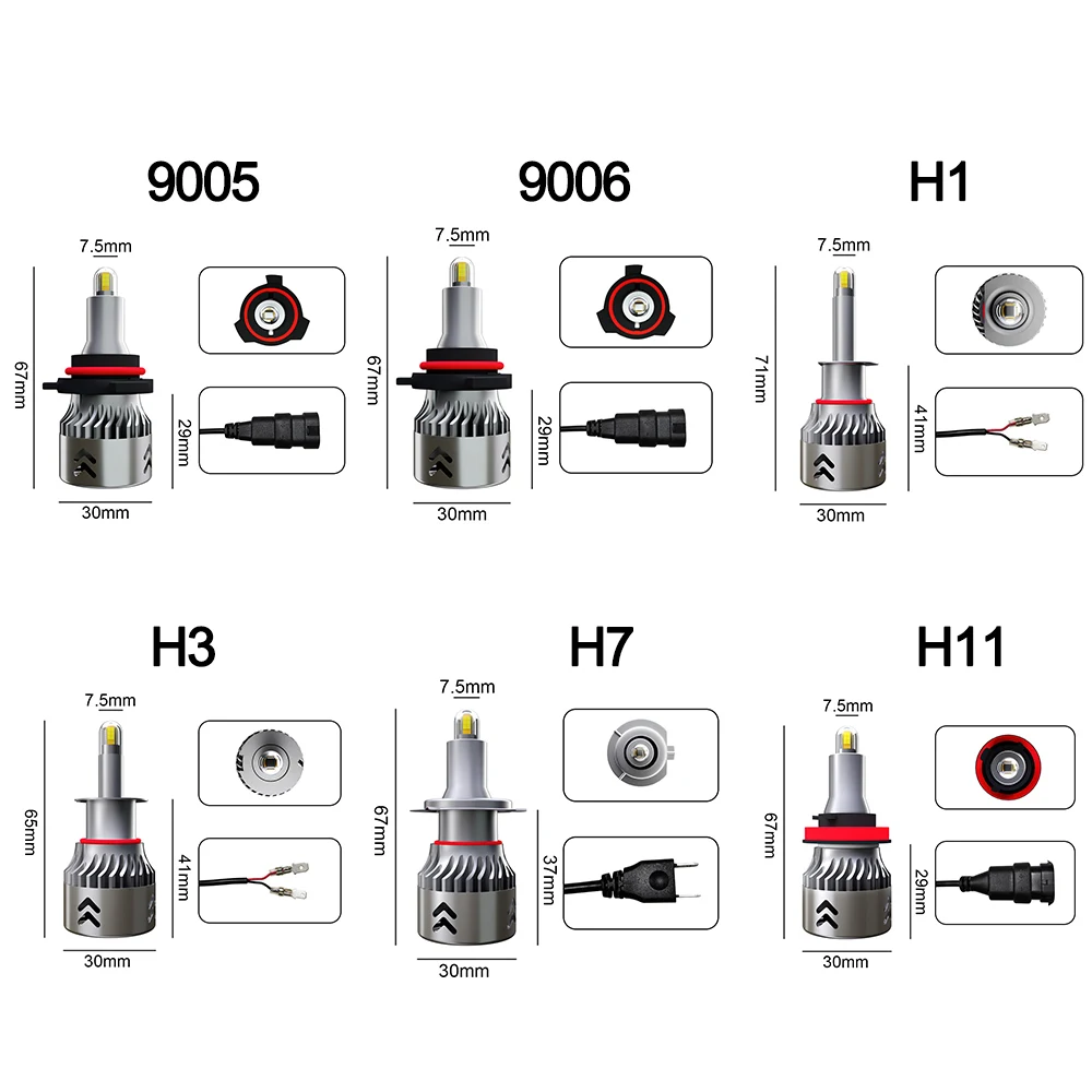 TOSPRA 8 граней 13500LM H8 H11 Противотуманные фары h7 светодиодный фар HB3 9005 HB4 H3 5202 880 881 H27 H1