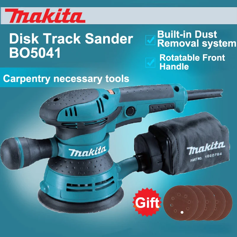 

Newest Japan BO5041 Woodworking Sandpaper Polishing Machine Vacuuming Disc Sander Furniture Polisher 300W 4000-12000 opm