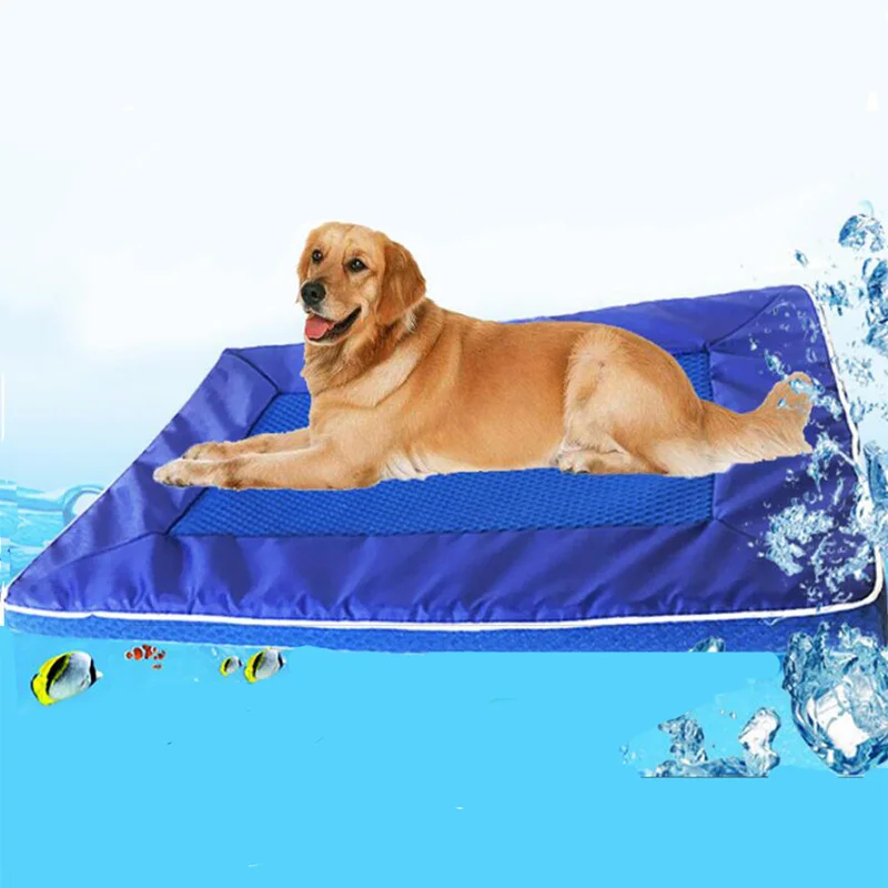 Коврик для домашних животных Мягкий Нейлоновый охлаждающий коврик сна синего