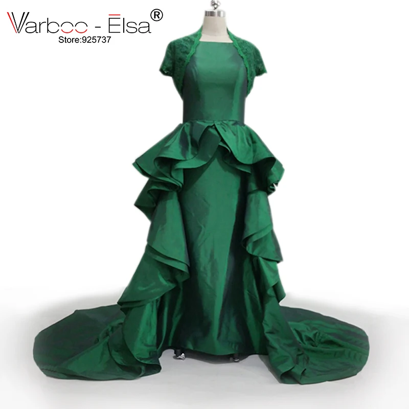 VARBOO_ELSA Gala Jurken мусульманское вечернее платье кружевная куртка длина до пола с