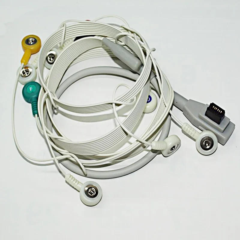 Compatible with GE ,Melin Holter Recorder the 10-lead holter snap cable,IEC or AHA.