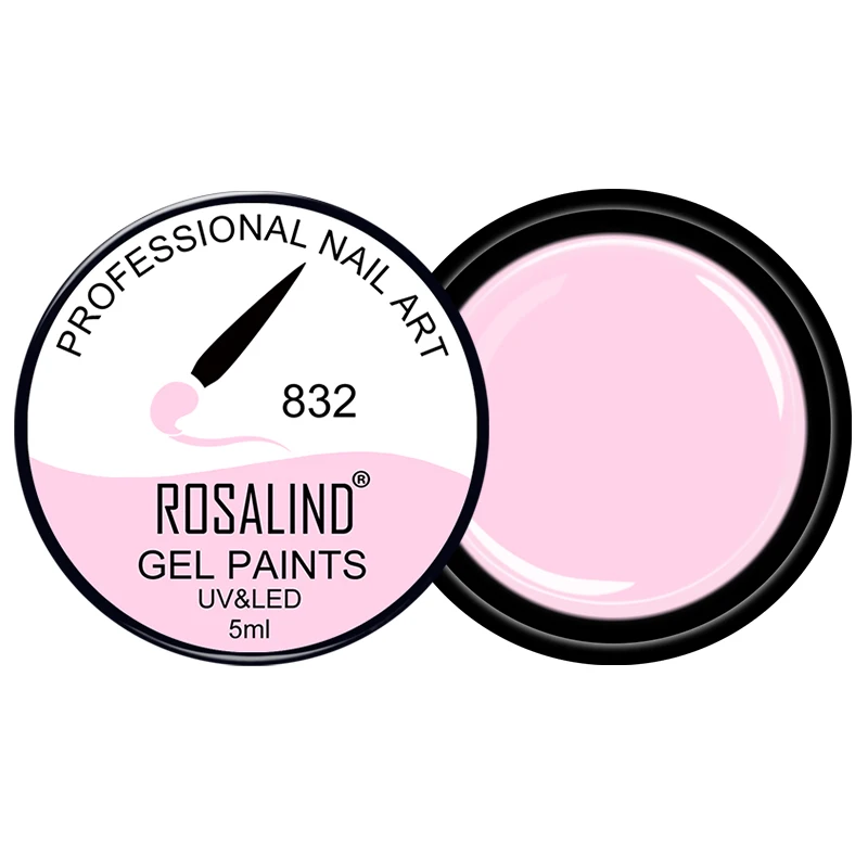 Color 832 ROSALIND 5 мл гель для рисования#831-860 УФ-гель для ногтей отмачиваемый Гель-лак DIY для Нэйл арт, рисование на ногтях Полупостоянный Гель-лак - Цвет: Color 832