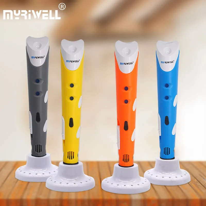 Myriwell v13D ручка для 3D-принтера с 100 м PLA 100 м ABS безопасный пластик 1,75 мм Свободный палец рукав самый крутой Рождественский подарок