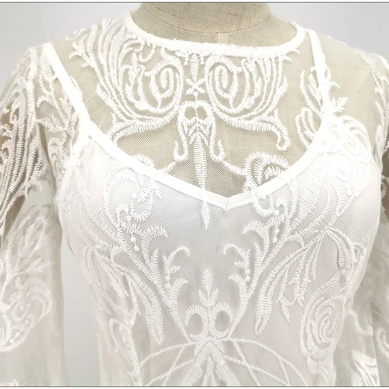 SRDP винтажное белое длинное платье с вышивкой женское летнее облегающее бахромой