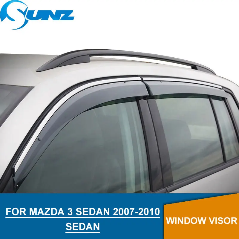Оконный козырек для MAZDA 3 2007 2010 боковые оконные дефлекторы дождевики SEDAN SUNZ|Навесы