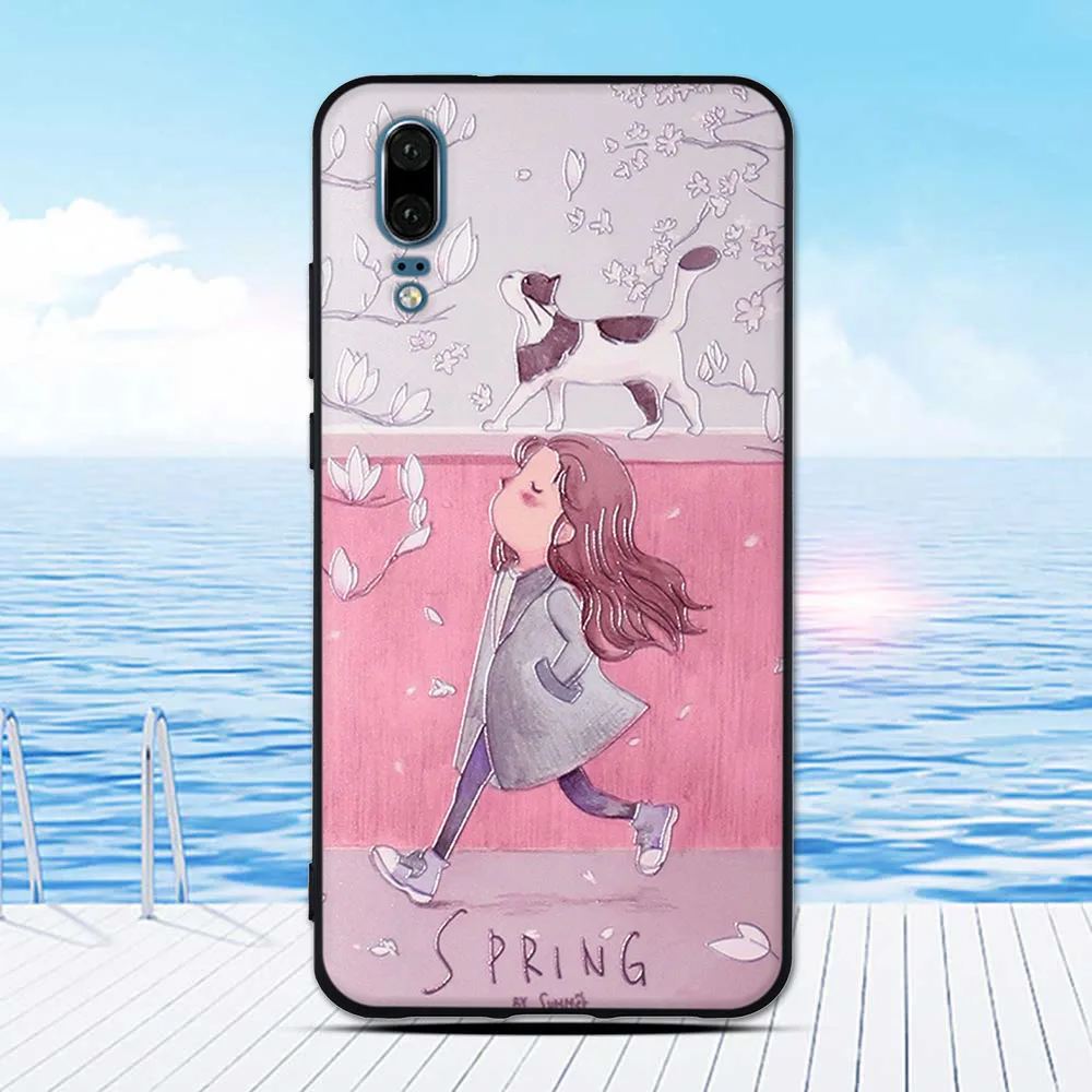 Чехол для Huawei P20 мягкий чехол из ТПУ телефона 5 7 дюйма силиконовые чехлы задняя