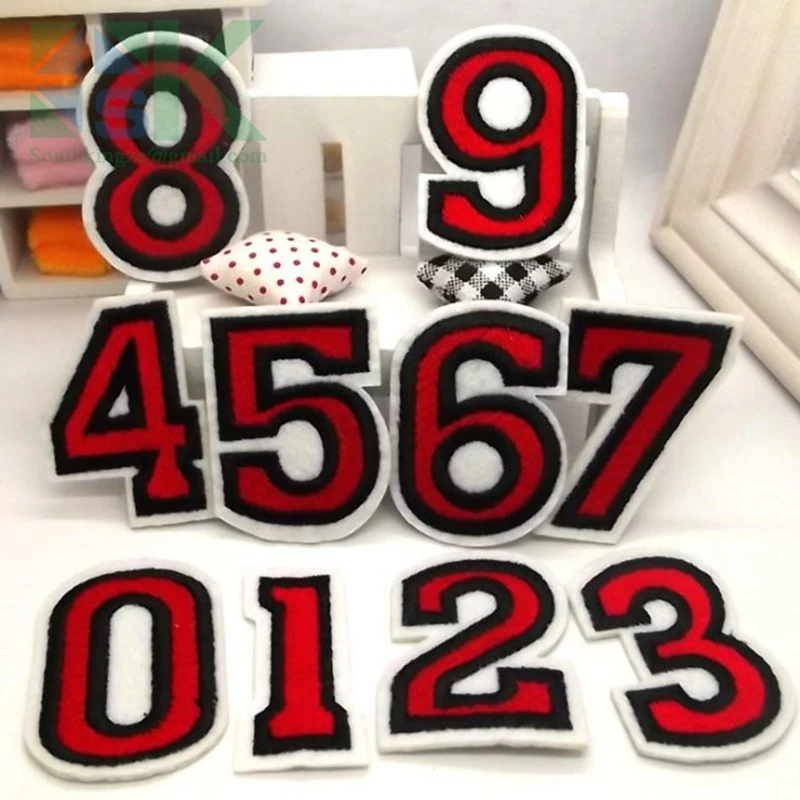 SK DIY Patches Handmade Mix Styles 10pcs/lot Number Embroidered For Clothing Iron On Motif Applique Garment Accesso | Дом и сад