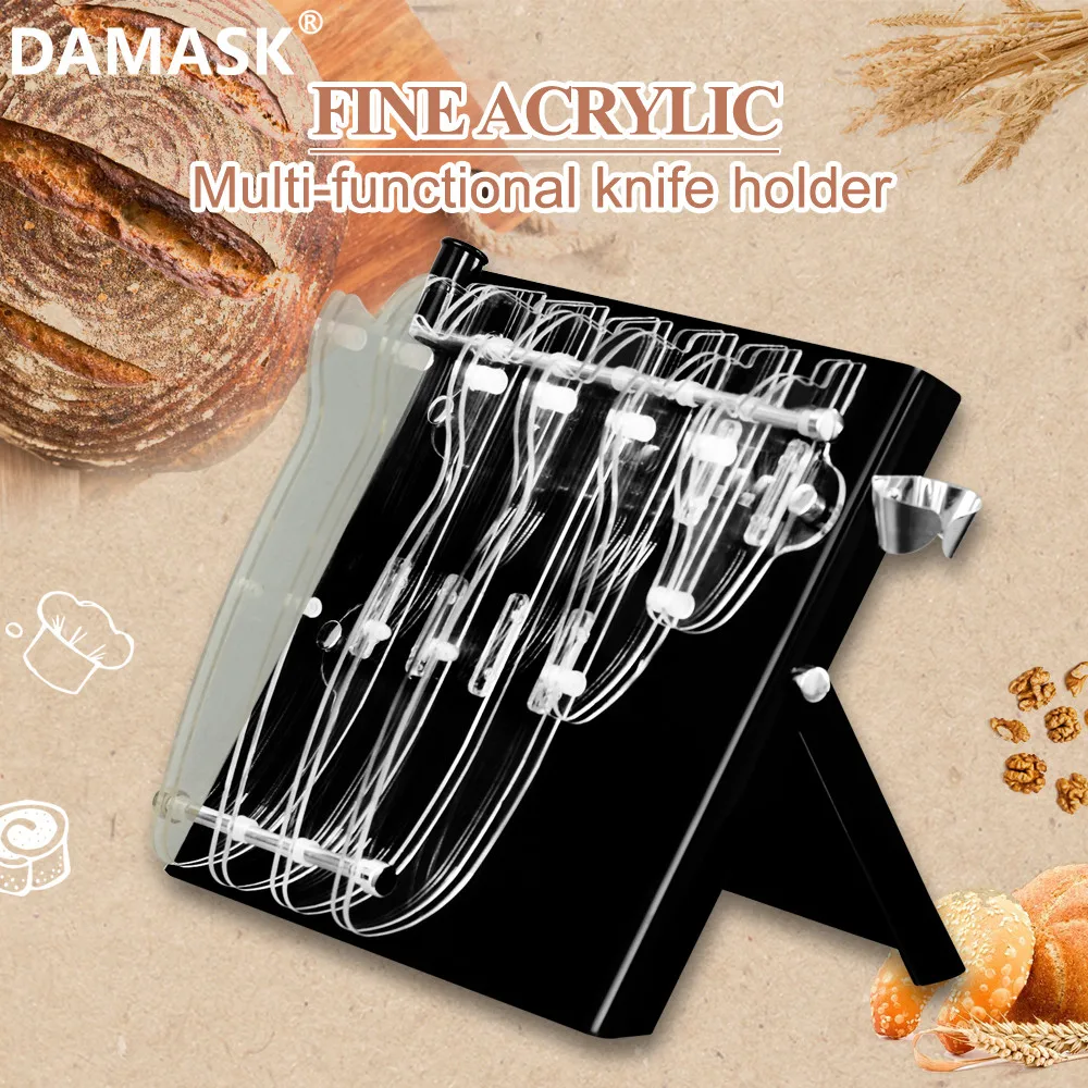 Дамасский простой дизайн держатель для кухонных ножей набор акриловых