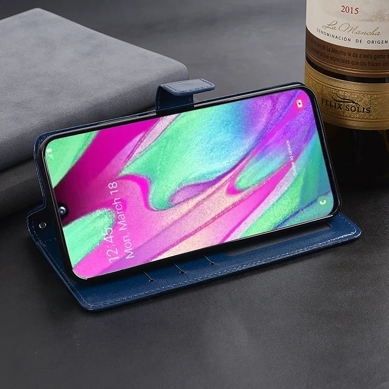 Чехол для Samsung Galaxy A40 роскошный флип-чехол из искусственной кожи кожаный чехол A405FD