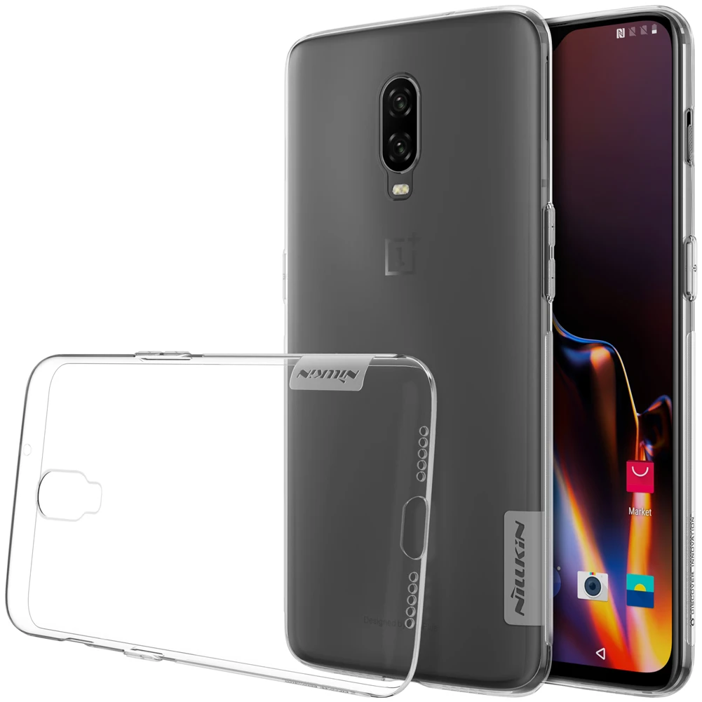 Для oneplus 6 т чехол Nillkin Nature прозрачный защитный с мягким силиконовым корпусом TPU