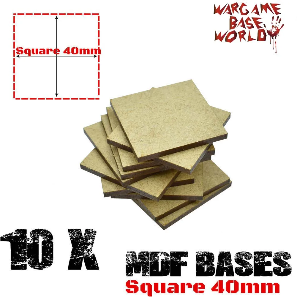МДФ основания 40 мм квадратные Basing лазерная резка древесины Wargames|square base|40mm basebases