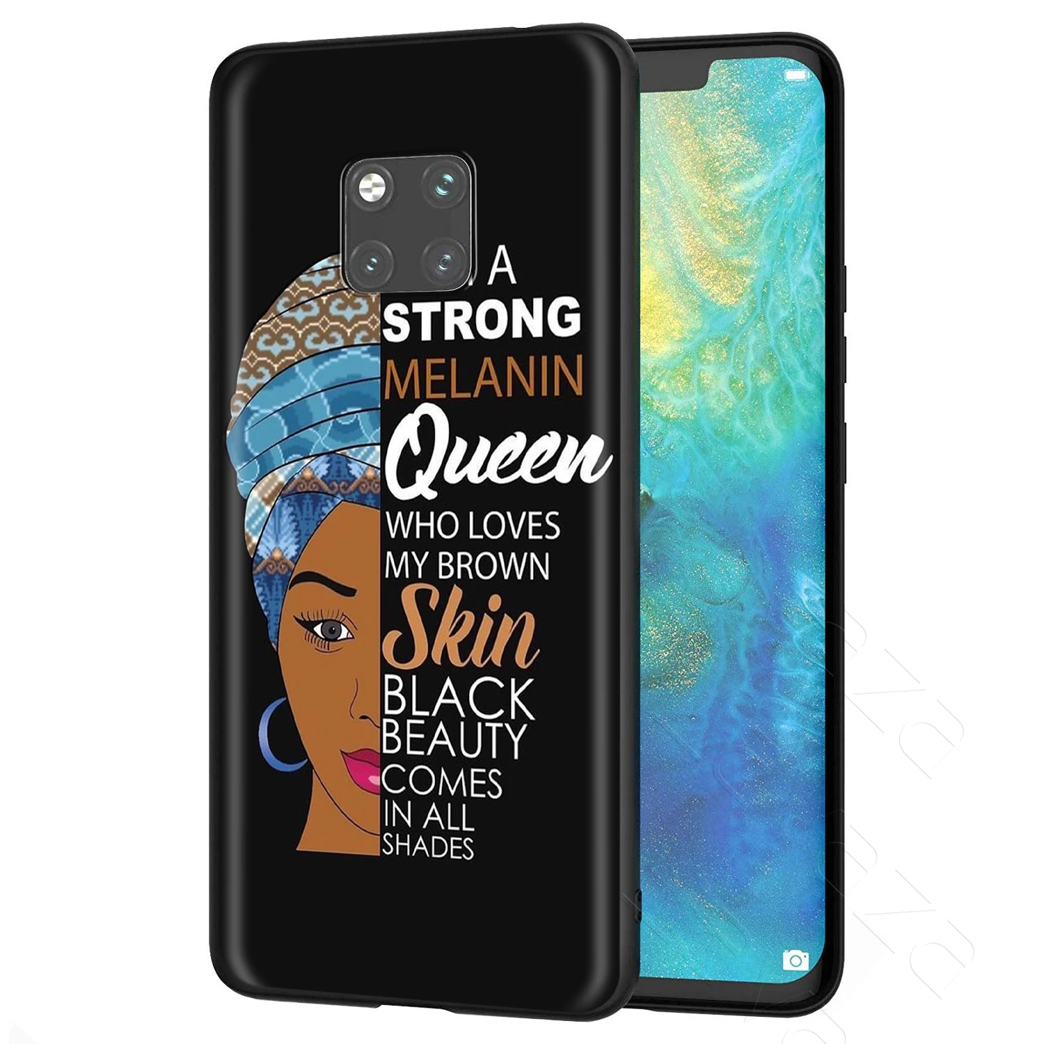 Lavaza African Afro Melanin Poppin Black Girl Case for Huawei Mate Y7 Y9 P8 P9 P10 P20 P30 P40 Max Lite Pro P Smart Mini |