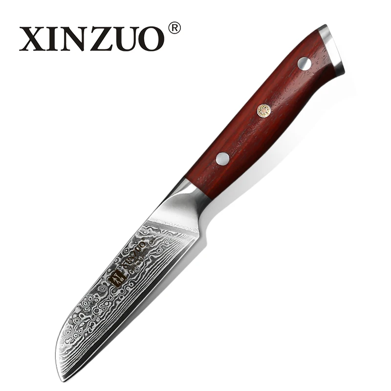 XINZUO 3 5 ''нож для очистки овощей японский 73 слой Дамасская сталь
