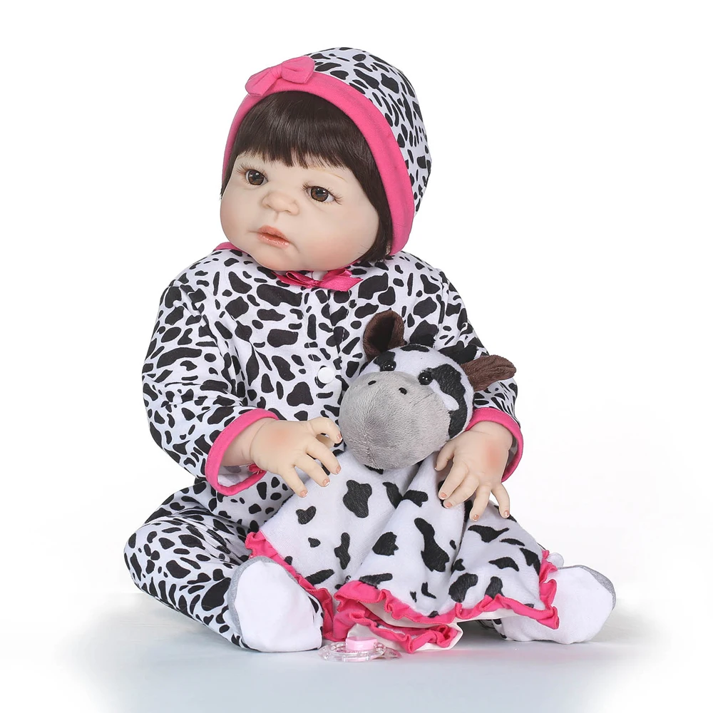 

23" NPK real silicone reborn baby dolls toys for child girls gift 23"'57cm bebes reborn bonecas brinquedo menina