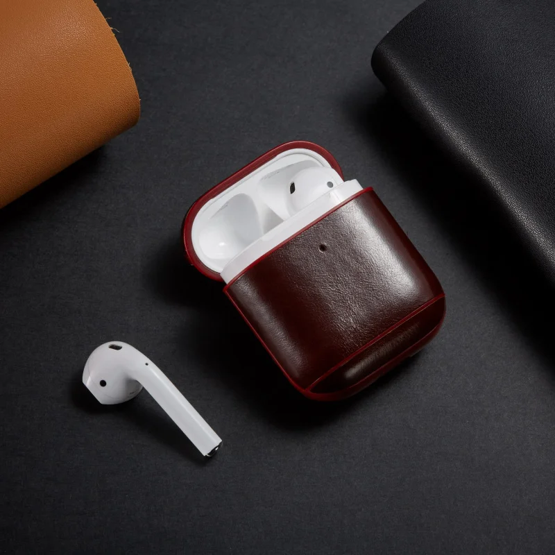 Чехол для наушников для Apple Airpod, аксессуары для AirPods, чехол, роскошный кожаный чехол для хранения, беспроводные наушники, ПУ+ PC чехол для зарядки