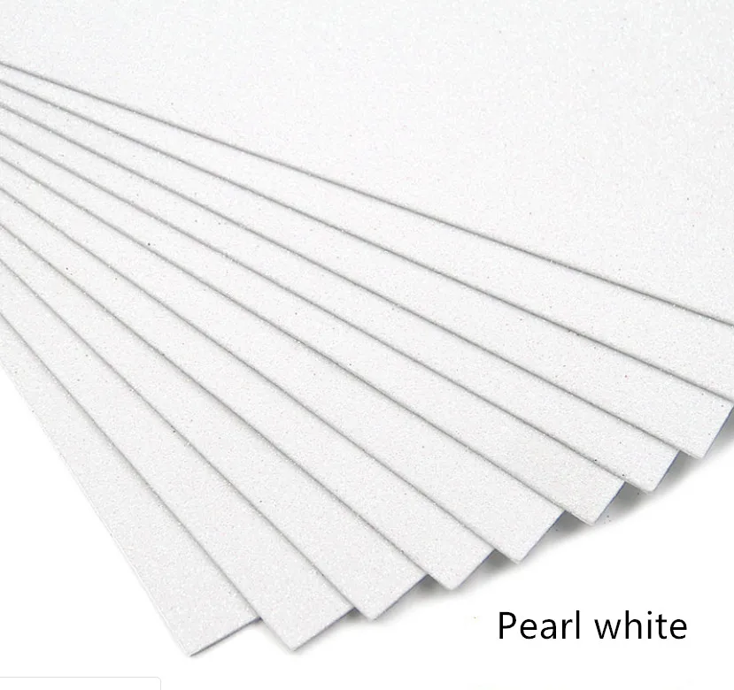 Pearl white Губчатая бумага блестящая золотая бумага ручной работы, 5 листов Клейкая Пена Золотая блестящая бумага, DIY материалы для творчества - Цвет: Pearl white