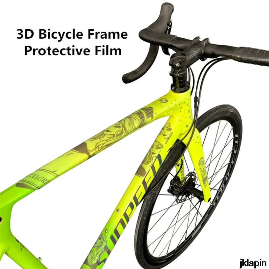 Защитные 3D наклейки на раму горного велосипеда цепочку толстая пленка для