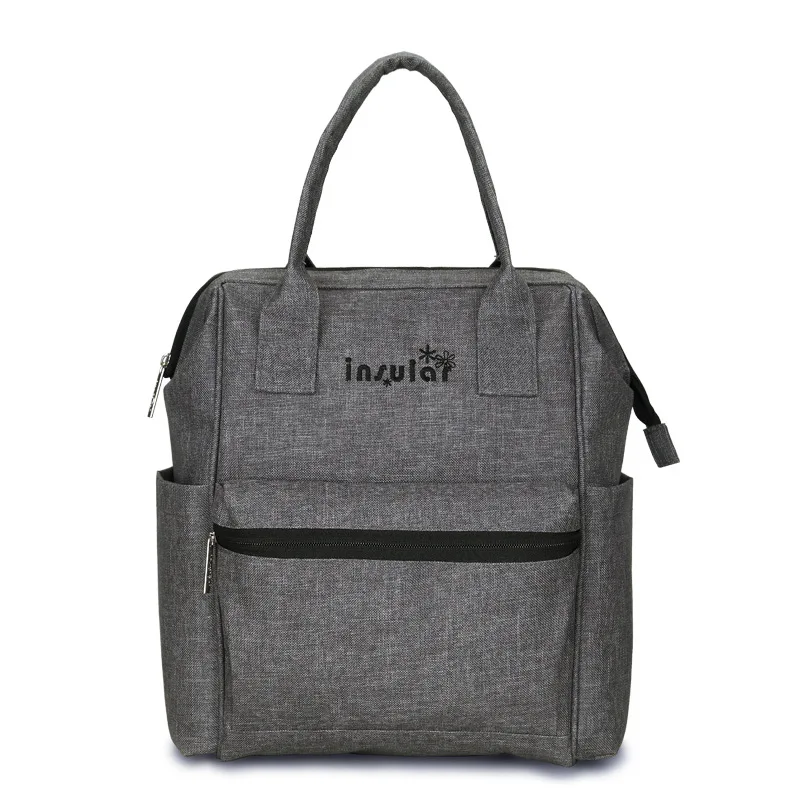 

Сумка для детских подгузников из хлопка и льна, вместительный дорожный рюкзак для мам с карманом для защиты от потери, сумка для ухода за дет...