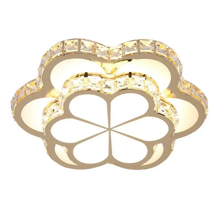 Modern golden plum blossom LED Ceiling Lights led lamps K9 crystal High-power 48W lustre light lamp | Освещение