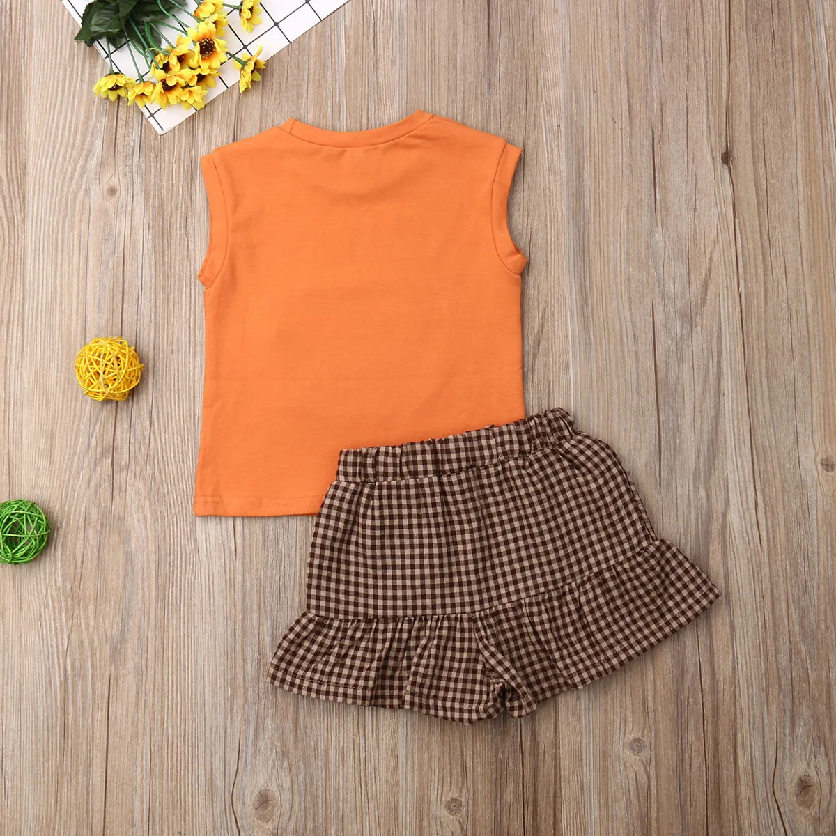 Комплекты летней одежды из 2 предметов для новорожденных девочек топы без