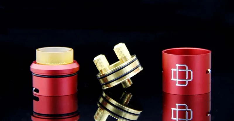 Augvape Druga Rda атомайзер бак 24 мм с двойной катушкой 24 К позолоченный Дека Derlin 810 капельный наконечник Vape танк электронная сигарета Атомайзер