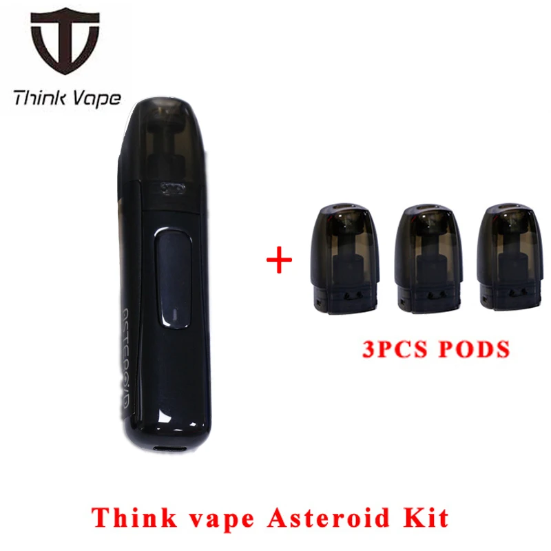 black with 3pods Новейшая модель; Think vape астероид комплект встроенный 420mah мини-панель солнечных батарей Pod Системы Vape ручка комплект с 1,5 мл картридж электронной сигареты pod Комплект для электронной сигареты - Цвет: black with 3pods