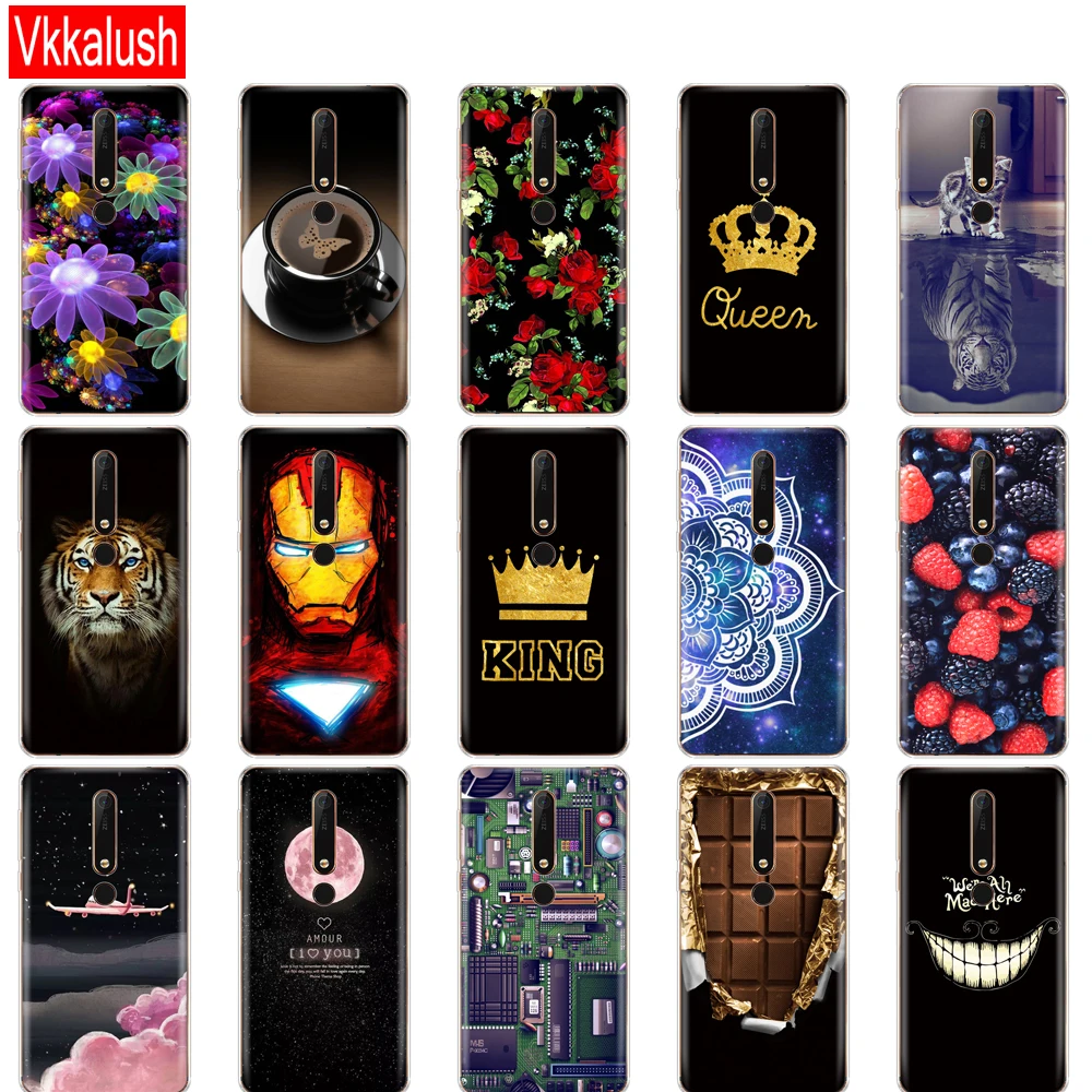 Силиконовый чехол-накладка для Nokia 6, 6,1, 7 Plus, 8, 9, Nokia 6, 2018X5X6, чехол из мягкого ТПУ для задней панели телефона, защитный чехол-бампер