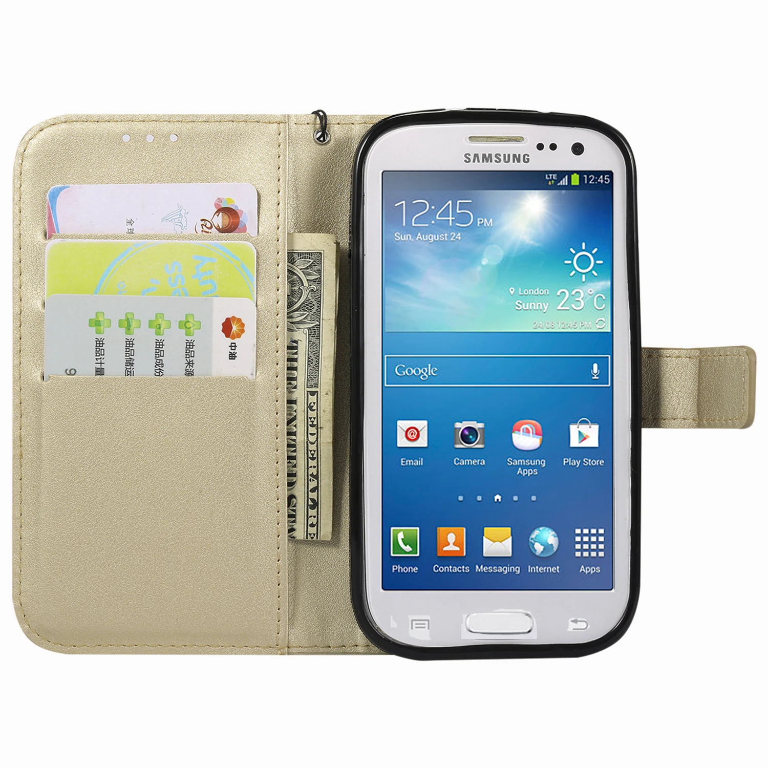 Флип чехол для Samsung Galaxy Core LTE G386W телефона из искусственной кожи кошелек SM G386F G386T