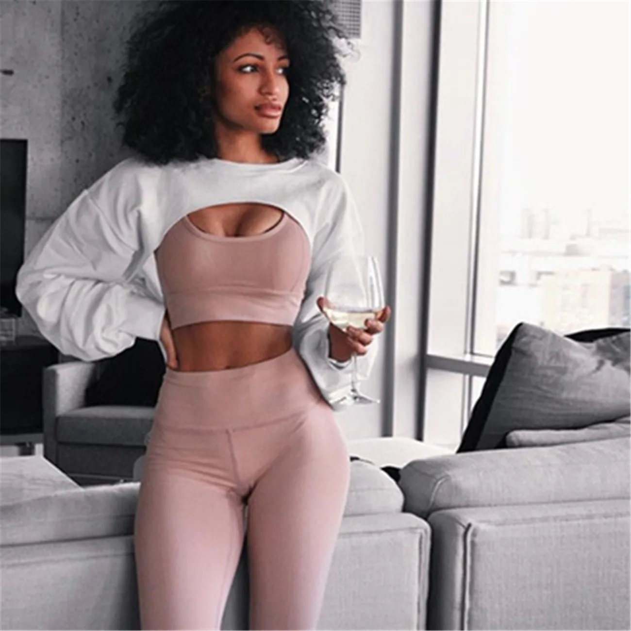 Новинка лета 2018 стильный модный женский однотонный короткий топ с длинным