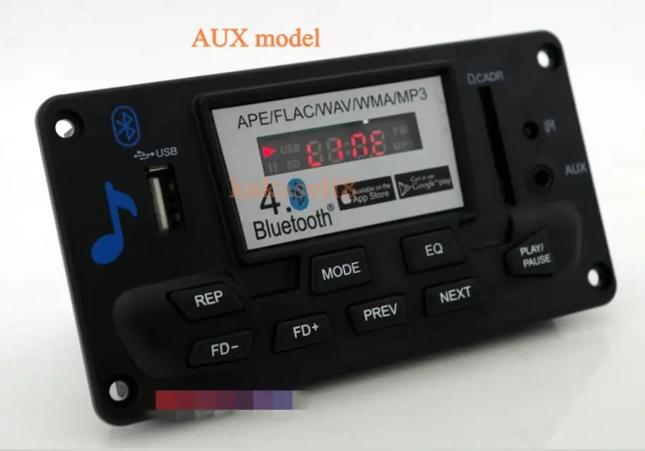 4,0 Bluetooth MP3 декодирующая плата модуль светодиодный 12 В DIY USB/SD/MMC APE FLAC WAV DAE декодер запись mp3-плеер AUX FM переключатель папок