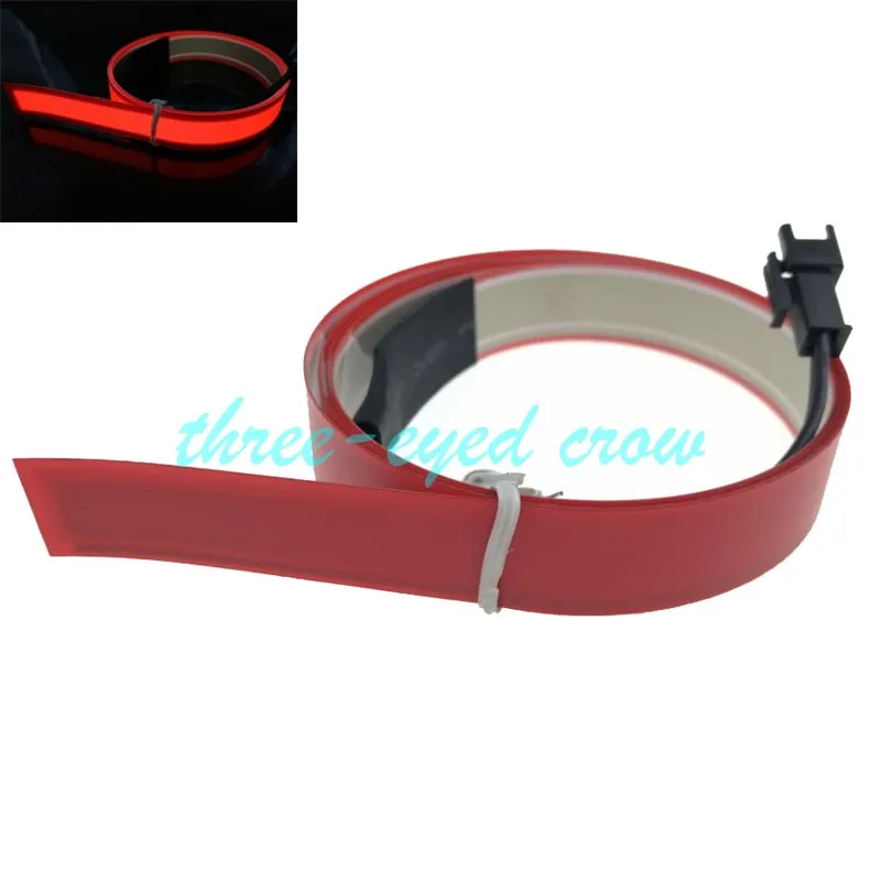 8 цветов, 1 м x 1 см, EL Strip EL tape, светодиодный, с USB, 5 В, устойчивый на водителе для автомобиля, авто, вечерние, фестивальные, дома в качестве праздничного освещения - Испускаемый цвет: Red