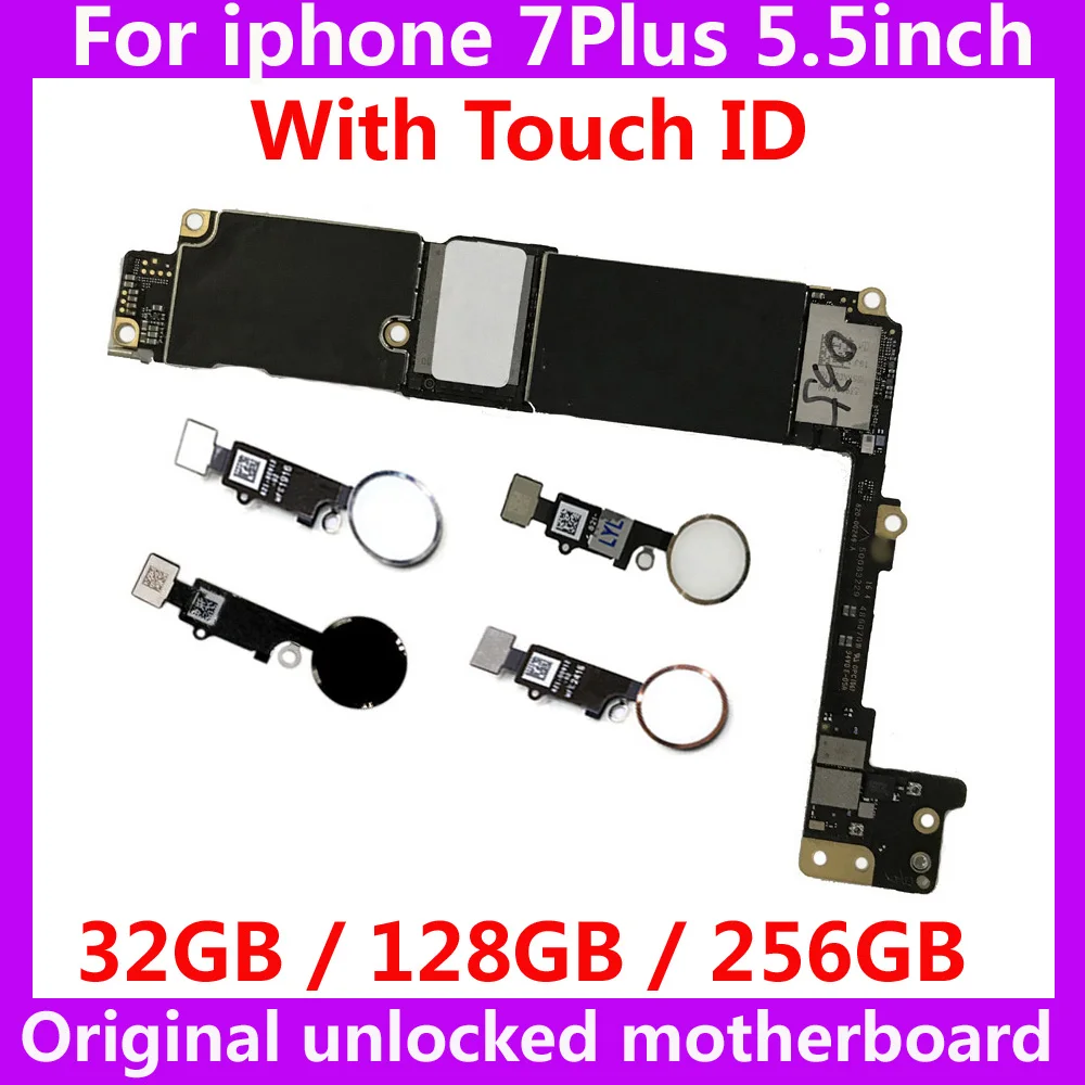 Оригинальная системная логическая плата IOS для iphone 7 Plus с/без сенсорного