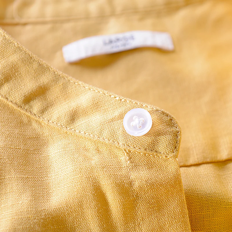 M-4XL stand collar Italy style shirt men linen and cotton sky blue mens tops fashion shirts male casual camisa camiseta | Мужская одежда