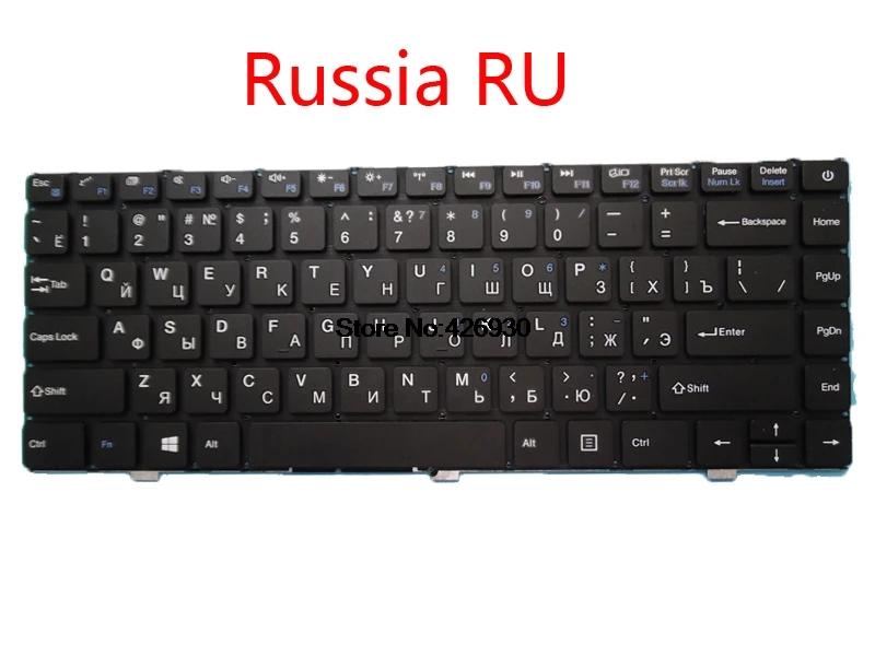 Ноутбук ру US клавиатура YXT-NB93-54 MB2904005 YXT-NB93-52 MB2904002 YXT-NB91-25 SCDY-290-4-2 PRIDE-K2938 DK290 HG290-1-US JM-290 - Цвет: Russia RU