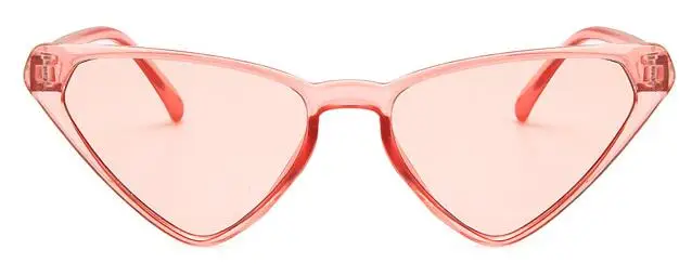 clear pink Милые сексуальные женские солнцезащитные очки кошачий глаз Женские винтажные брендовые черные солнцезащитные очки для женщин женские Овальные очки UV400 - Цвет линз: clear pink