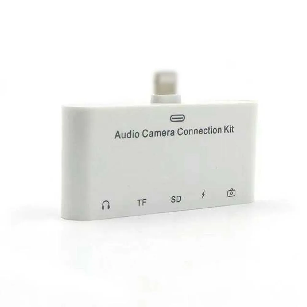 5in1 адаптера Splitter converter Освещение до 3.5 мм SD USB OTG Камера наушников Aux клавиатура для