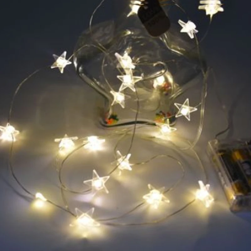 Питание от аккумулятора 3 м 30 LED звезда гирлянда сказочные огни рождественские