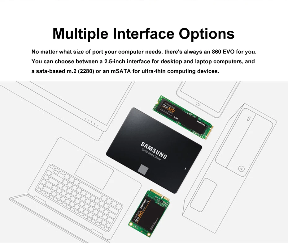 SAMSUNG SSD 860 EVO 250 ГБ 500 Гб Внутренний твердотельный диск HDD жесткий диск SATA3 2,5 дюймов ноутбук ПК настольный MLC disco duro