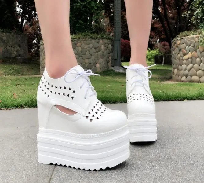 Женские кроссовки на толстой подошве повседневная обувь платформе