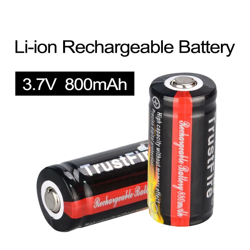 2 шт./лот 3 7 V 880mAh 16340 CR123A батарея высокой емкости литий ионная литиевая для