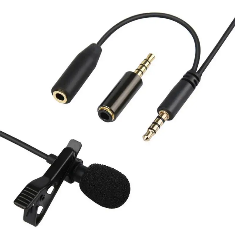 Lavalier Проводные микрофоны для iPhone Samsung Mic Hands-free конденсаторный микрофон смартфона
